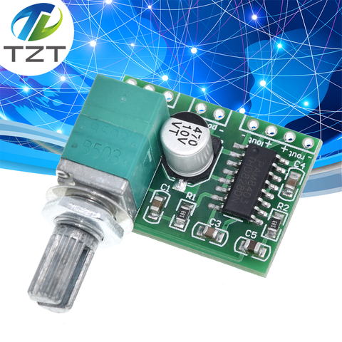 TZT PAM8403 mini 5V amplificador digital con potenciómetro de conmutación puede ser alimentado por USB ► Foto 1/6