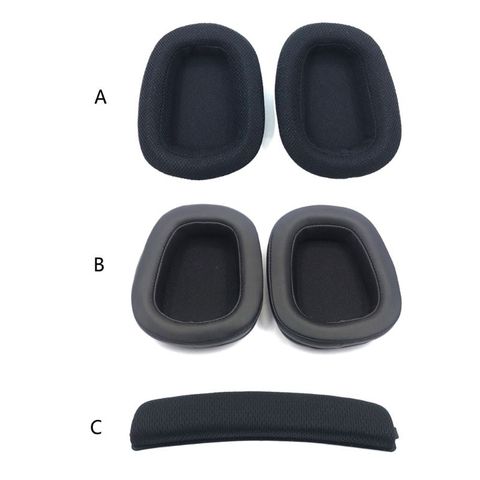 Cojín Almohadillas para oreja de espuma para almohada, haz de foco de malla para auriculares logitech G633 G933 24BB ► Foto 1/6