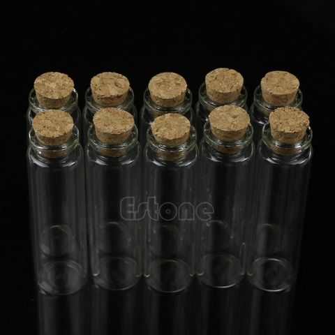 10 Uds 20ml 22*80mm nuevo Mini botella de vidrio Vial con Ck Stopper Stage colgante ► Foto 1/6
