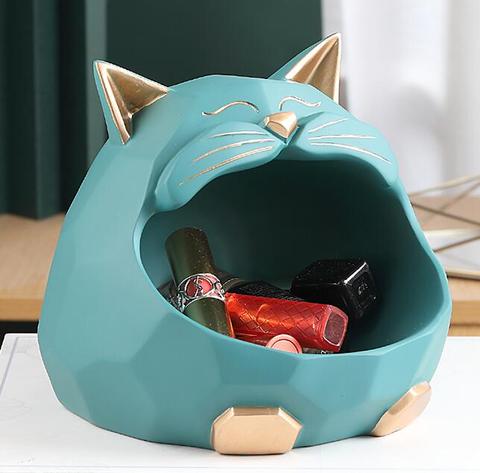 3D escultura estatua de gato accesorios de decoración de mesa de caja de almacenamiento de caja de dinero moneda Banco figura de decoración de habitación ► Foto 1/6