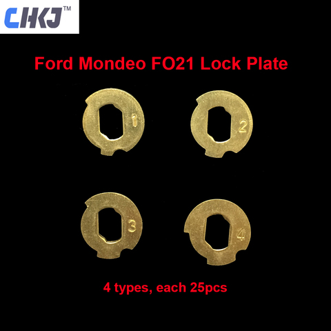 CHKJ 100 uds/lote lengüeta de bloqueo de coche FO21 placa para Ford Mondeo NO 1.2.3.4 cada 25 uds para Ford kit de reparación de cerraduras cerrajero suministros ► Foto 1/4