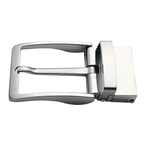 Hebilla de cinturón Rectangular Simple, hebilla de cinturón de trinquete Reversible pulido, 40mm ► Foto 1/6