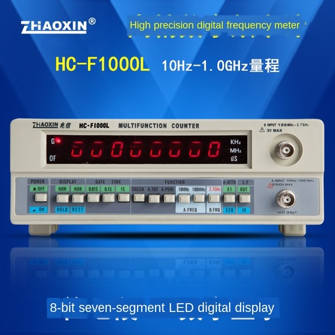 Medidor de frecuencia de señal de alta precisión, pantalla LED de 8 dígitos, F1000/F2700L ► Foto 1/5