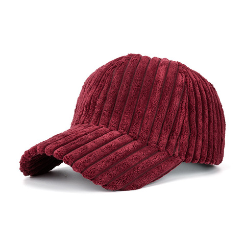 Gorra de béisbol PANA Lisa a rayas para hombre y mujer, gorro ajustable, sombrero para papá, marrón, caqui, rosa, vino, rojo y gris, Otoño e Invierno ► Foto 1/6