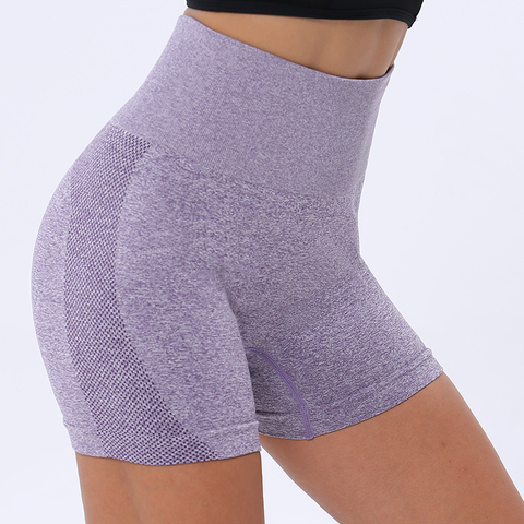 Pantalones cortos deportivos sin costuras para mujer, de cintura alta, con realce, ajustados para entrenamiento, 2022 ► Foto 1/6