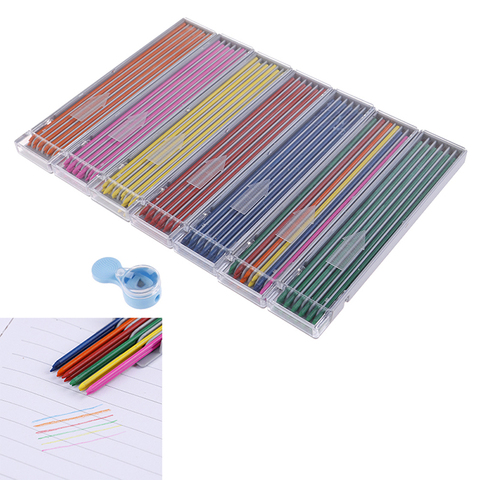 12 unids/caja 2,0mm Color mecánico lápiz de plomo recarga boceto de arte dibujo llevar la escuela Color lápiz papelería ► Foto 1/6