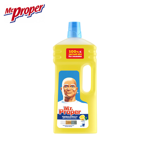 Detergente Sr. Adecuado clásico lemon 1,5 L Agente de limpieza, detergente para suelos, medios de limpieza de azulejos, limpieza de detergente universal para suelo, detergente líquido para laminado, agente de limpieza ► Foto 1/3