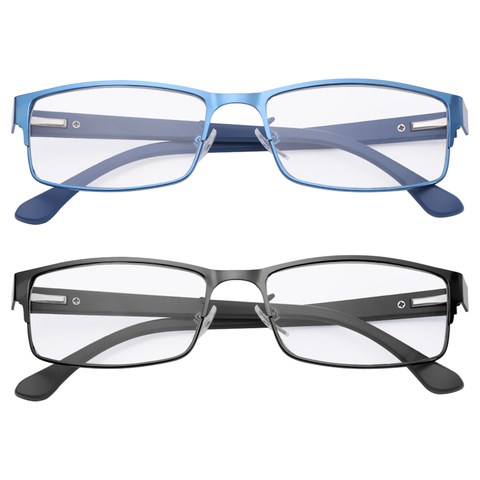 Gafas de lectura de negocios para hombre, anteojos para el cuidado de la visión, montura de aleación de titanio, graduadas para hipermetropía ► Foto 1/6