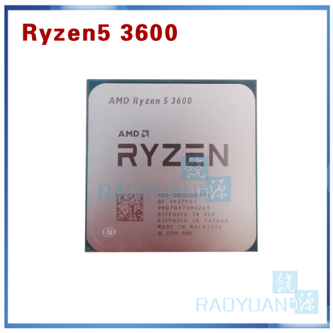 AMD-procesador de CPU AMD Ryzen 5 3600 R5 3600 3,6 GHz, seis núcleos, 12 hilos, 7NM 65W L3 = 32M, 100-000000031 Socket AM4 ► Foto 1/1