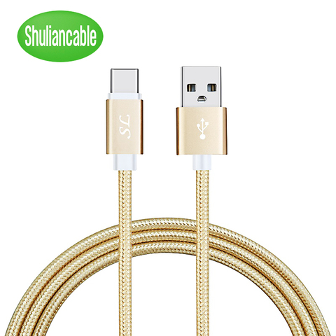 Shuliancable USB tipo C Cable trenzado rápida de datos Cable cargador para Samsung Xiaomi Redmi Note 7 Mi 9t USB-C Cabo Cable 1m 1,5 m 2m ► Foto 1/6