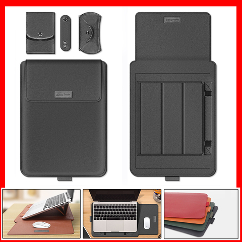 Funda de PU con soporte para Macbook Pro 13 A2289, funda suave para portátil Matebook 14, Air 13 Pro, 16, 11, 12, 13, 14, 15, 2022 ► Foto 1/1