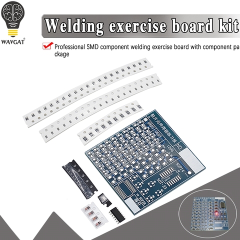 Tablero de circuito DIY PCB SMT SMD, tablero de práctica de soldadura DIY, Kit Fanny Skill entrenamiento, traje electrónico 77 Uds componentes ► Foto 1/6