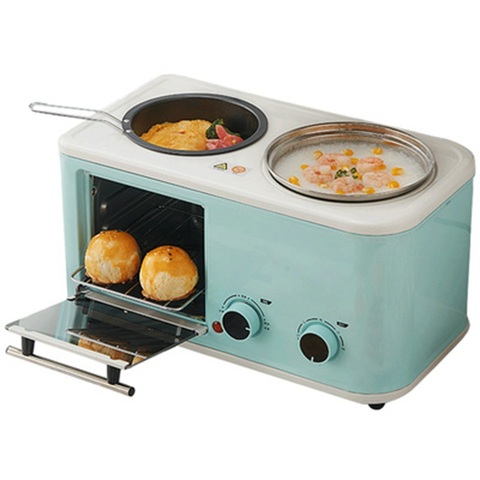 Máquina de desayuno eléctrica 3 en 1 para el hogar, Mini tostadora de Pan, horno de hornear, tortilla, sartén, olla caliente, caldera de vapor de alimentos, K-STAR ► Foto 1/6