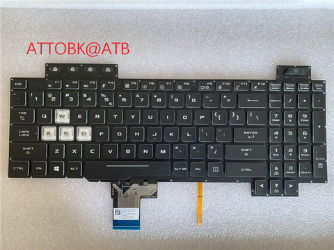 Teclado de ordenador portátil con retroiluminación RGB, teclado ruso/Inglés para ASUS TUF FX505DT fx505 fx505dy fx505gm FX95 fx95du fx705 FX705GM, novedad ► Foto 1/6