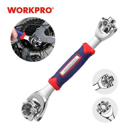 WORKPRO 8 en 1 llave de tubo Universal multifunción de 360 grados 6-punto coche herramientas de reparación ► Foto 1/6