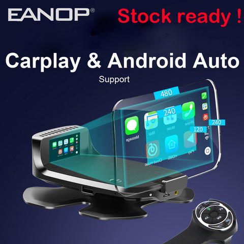 EANOP-proyector de velocidad M60 HUD Head up, compatible con Carplay Andorid, navegación automática FM, google, para coches universales ► Foto 1/6