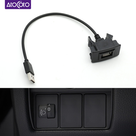 Cable de extensión para coche, Cable adaptador de interfaz USB, carga, transferencia de datos, para Honda Brio Civic CRV Fit Jazz City Accord ► Foto 1/6