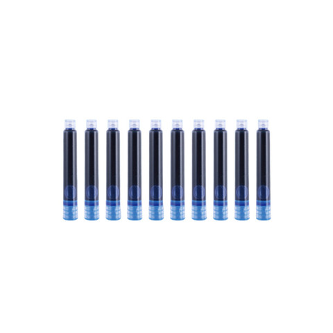 Pluma estilográfica azul desechable, recargas de cartuchos de tinta, 10 Uds. ► Foto 1/1