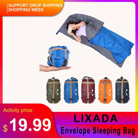 Bolsa de dormir LIXADA de 190x75cm, bolsa de viaje ultraligera para acampar al aire libre, para caminar en la playa, para primavera y otoño ► Foto 1/6