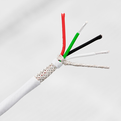 Cable blindado de audio de 4 núcleos, cable de datos USB Chapado en plata de cobre, baja pérdida, velocidad de transmisión rápida, material PFEP, 1 metro ► Foto 1/3