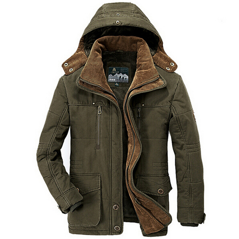 Chaqueta de invierno de 40 grados para hombre, chaqueta acolchada de algodón grueso con capucha, cortavientos, Parka de talla grande, nueva ► Foto 1/6