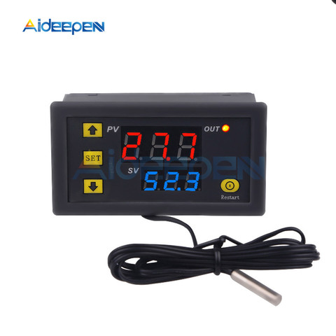 Controlador de temperatura Mini Digital W3230, regulador de termostato, Control de enfriamiento de calefacción, termorregulador con Sensor, 12V, 24V, 220V ► Foto 1/6