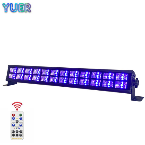 Reflector PAR LED, lámpara negra UV, de 24 LEDs color violeta, para DJ, controlado por consola DMX, iluminación de escenario y pared de fondo para fiestas disco y navidades, efecto de lavado ► Foto 1/6