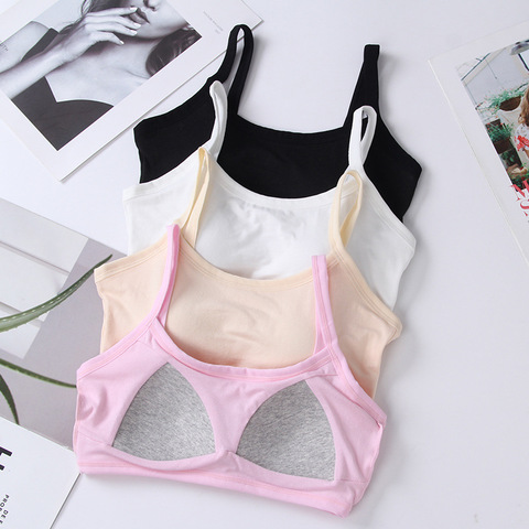 Chica adolescente sujetador Bralette sin costuras Copa ropa interior de algodón ropa de dormir sujetador tubo superior adolescentes chica ropa interior sostén de entrenamiento para las niñas ► Foto 1/6