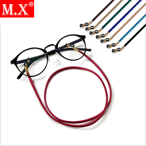 Correa de cordón para gafas de sol, collar de correa trenzada de cuero, cadena de cuentas para gafas de lectura, accesorios para gafas 001 ► Foto 1/5
