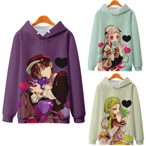 Anime nuevo inodoro a Hanako kun sudaderas con capucha Unisex 3D impreso Sudadera con capucha sudadera juventud manga larga Hip Hop hombres mujeres niños otoño ► Foto 1/6