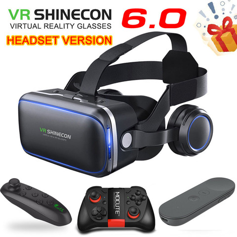 Original VR shinecon 6,0 edición estándar y versión de auriculares Realidad virtual 3D VR gafas cascos auriculares controlador opcional ► Foto 1/6