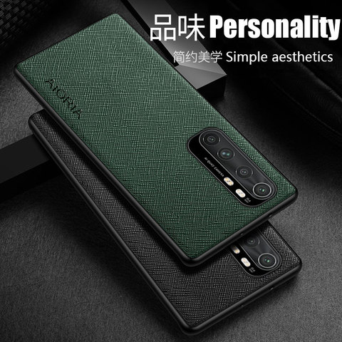 Funda de TPU para Xiaomi Mi Note 10 lite, protección para el borde, piel sintética de alta calidad, perfecta ► Foto 1/6