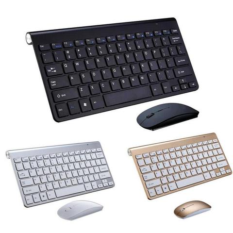Mini teclado inalámbrico Multimedia de 2,4G, conjunto de ratón, teclado y ratón ultrafino para Notebook, portátil, PC, TV, suministros de oficina ► Foto 1/6
