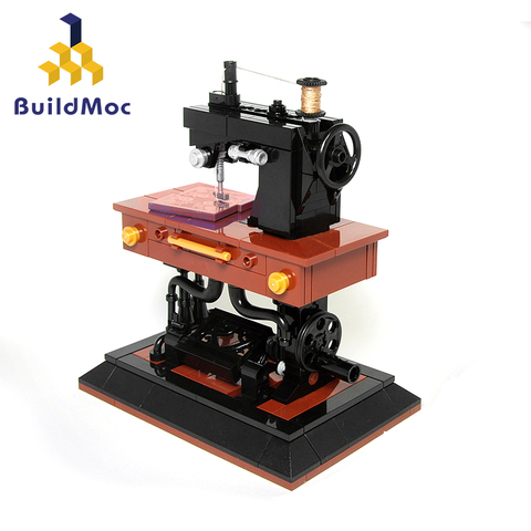 BuildMOC-máquina de coser clásica y creativa MOC 41609, Compatible con leping, juego de bloques de construcción de juguete para chica ► Foto 1/4
