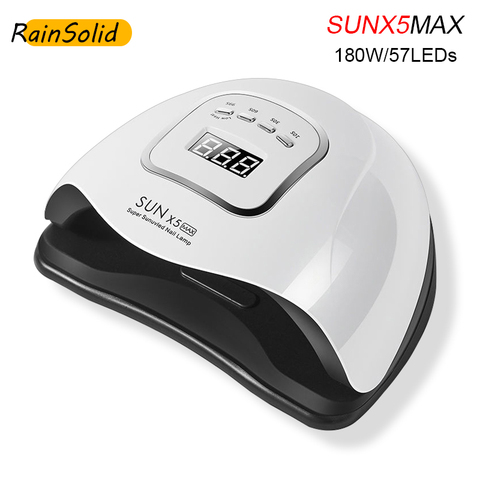 SUN X5MAX-lámpara UV LED de clavo híbrido, secador de uñas con cuentas para secado de esmalte de Gel, herramienta de manicura, 180/80W, 57 Uds. ► Foto 1/6