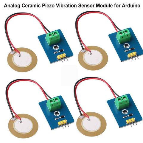 Kit de bricolaje 3,3 v/5v de cerámica Piezo Módulo Sensor de vibración analógico controlador componentes electrónicos suministros de Sensor para Arduino Uno R3 ► Foto 1/6