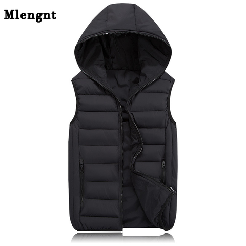 2022 nueva chaqueta sin mangas de primavera y otoño para hombre, chaleco de invierno con capucha para hombre, chaleco de trabajo ligero de talla grande para hombre ► Foto 1/6