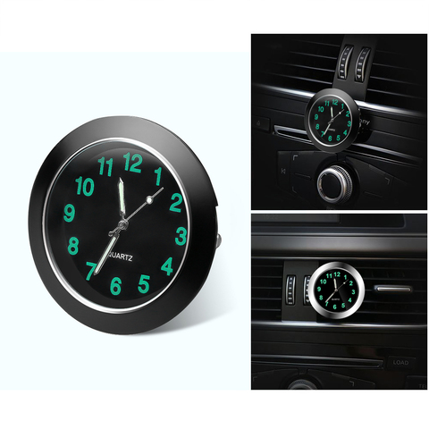 Reloj luminoso para coche, Mini reloj Digital interno con palo para automóvil, mecánicos, de cuarzo, adorno automático, accesorios para coche, regalos ► Foto 1/6