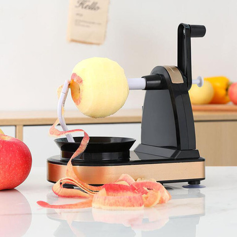 Pelador de frutas multifuncional, pelador automático manual, peladores de pera, cortador de patatas y verduras ► Foto 1/6