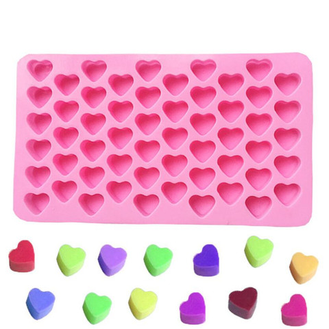 Molde de silicona 3D con forma de corazón para decoración de pasteles, molde con forma de corazón para decoración de pasteles, cubo de hielo, bandeja de gelatina de jabón, herramienta de cocina para hornear ► Foto 1/6