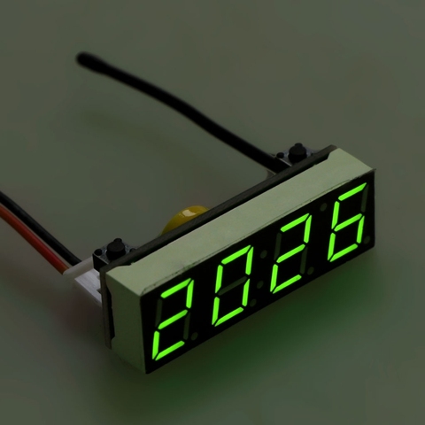 OOTDTY-reloj Digital LED 3 en 1, dispositivo electrónico de alta precisión, con módulo de voltaje y temperatura, DC 5 ~ 30V ► Foto 1/6