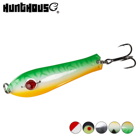 Hunthouse señuelo de metal para pesca cuchara carnada cebo giratorio cebos duros 75mm 11g trolling se hunde latón lucioperca agua dulce LW810 ► Foto 1/6