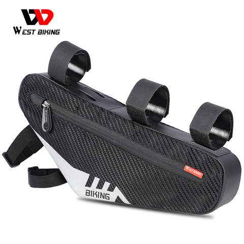 WEST BIKING-Bolsa de cuadro frontal para ciclismo, ultraligera, reflectante, accesorios para bicicleta de montaña y carretera ► Foto 1/6