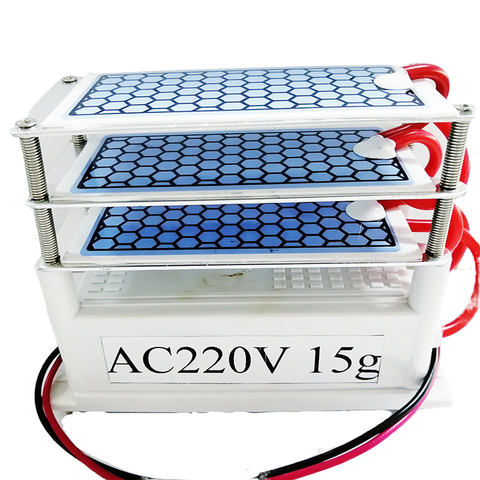 Generador de ozono de 3 capas, esterilizador de aire y agua, placa cerámica integrada, 15g, 220v ► Foto 1/6