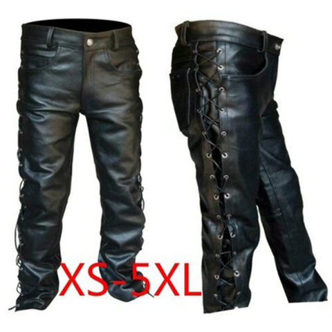 Nuevo medieval pantalones adultos hombres retro pantalones retro renacimiento ropa de vikingo de los hombres de talla grande pantalones de cuero ► Foto 1/4