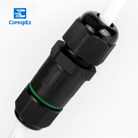 Conector de Cable impermeable de 3 pines IP68 para luz LED, 3-7mm, 250V y 10A, tornillo eléctrico, conectores de Cable de iluminación LED para exteriores ► Foto 1/6