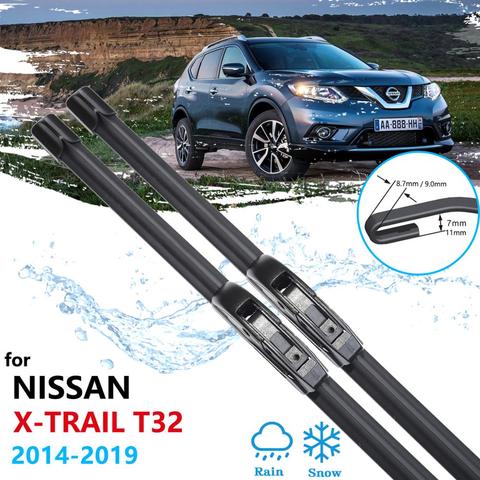 Coche limpiaparabrisas para Nissan X-Trail T32 2014 ~ 2022 parabrisas delantero limpiaparabrisas accesorios del coche 2015, 2016, 2017, 2022 X Trail ► Foto 1/6