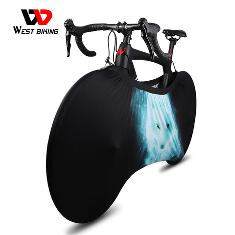 WEST BIKING-funda para rueda de bicicleta de montaña, Protector de tejido muy elástico, a prueba de polvo, para interior, 24-29 pulgadas ► Foto 1/6