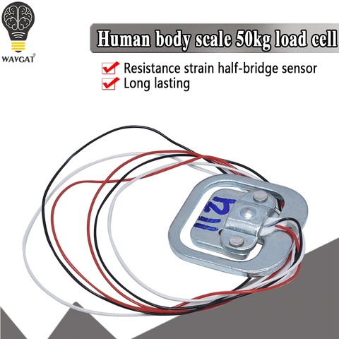 Sensores de peso de celda de carga humana, 50kg + HX711 MÓDULO DE CA, Sensor de presión de celda de carga corporal, herramientas de medición ► Foto 1/6