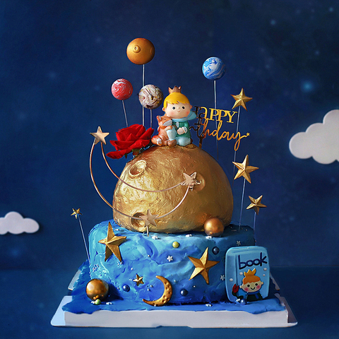 Decoración de pastel de estrellas del universo, rosa, príncipe, zorro, para  niño, fiesta de cumpleaños, suministros para hornear, regalos de amor para  niño chico - Historial de precios y revisión | Vendedor